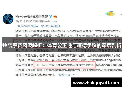 魏震禁赛风波解析：体育公正性与道德争议的深度剖析
